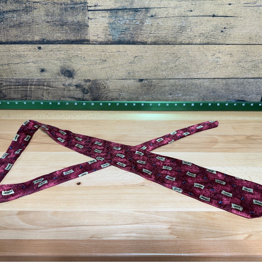 Robert Talbott Elegant Burgundy Patterned Men's T… - image 5